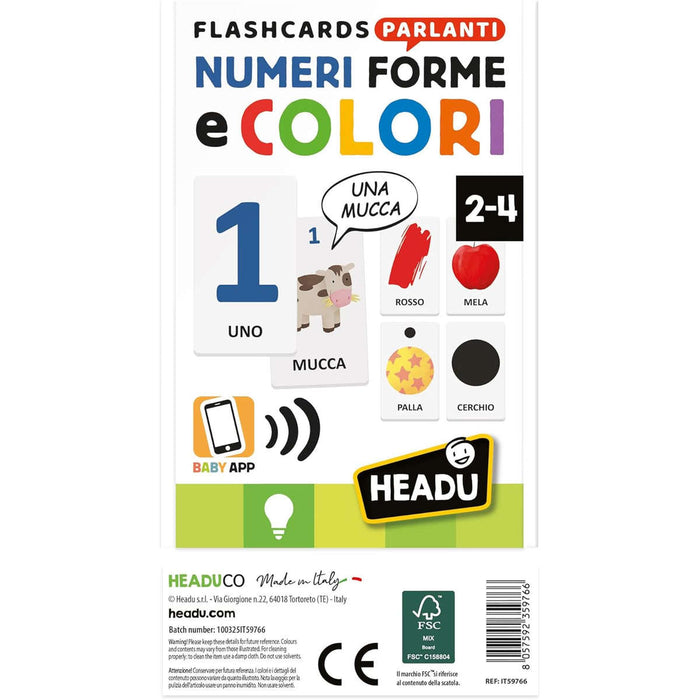 HEADU Flashcards Parlanti Numeri Forme E Colori - IT59766