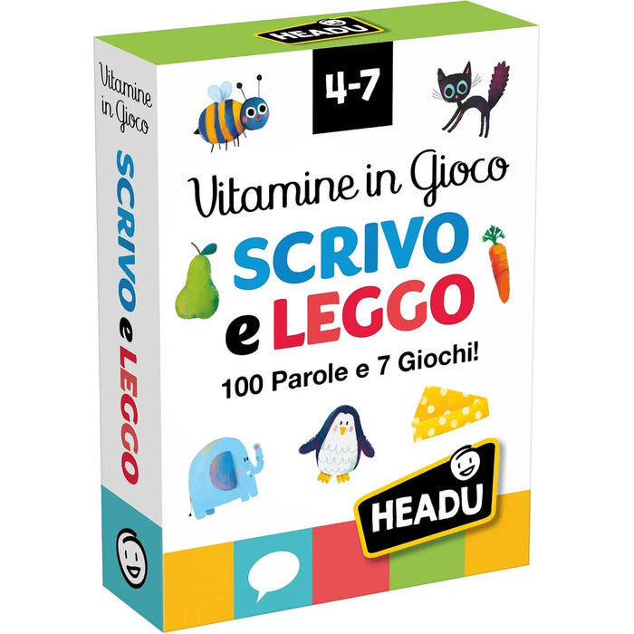 HEADU Carte Vitamine Gioco Scrivo E Leggo 100 Parole