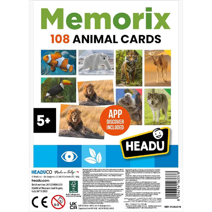 HEADU Memorix 108 Animal Cards - MU63378