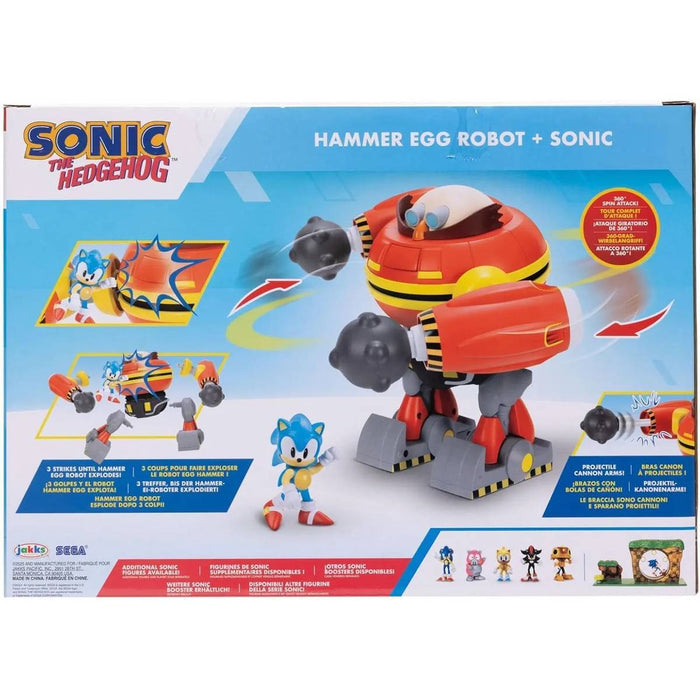 JAKKS PACIFIC Sonic Vs Robot Eggman Set Battaglia Gigante - 428154