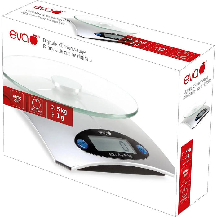KAUFGUT Bilancia Cucina Eva Silver 5 Kg - 033344