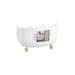 KOOPMAN Organizer Per Trucchi In Pp Bianco Con Piedini Oro