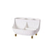 KOOPMAN Organizer Per Trucchi In Pp Bianco Con Piedini Oro