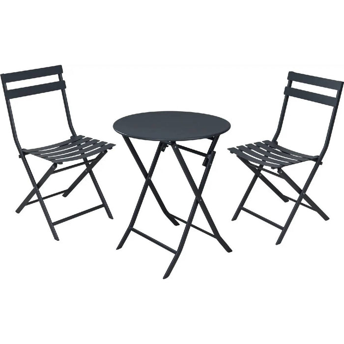 KOOPMAN Set Bistro 3 Pezzi Grigio Scuro - FF2000030