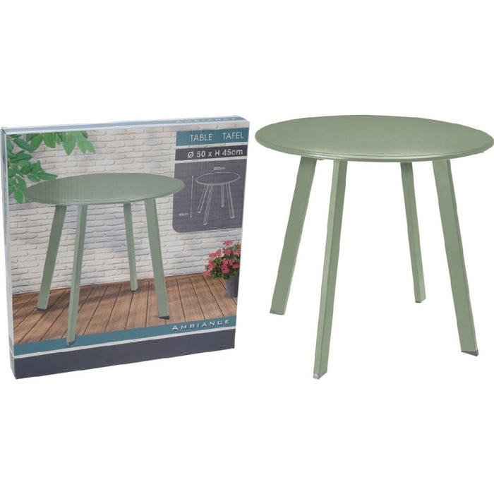 KOOPMAN Tavolo In Metallo 50X45 Verde - X99001110
