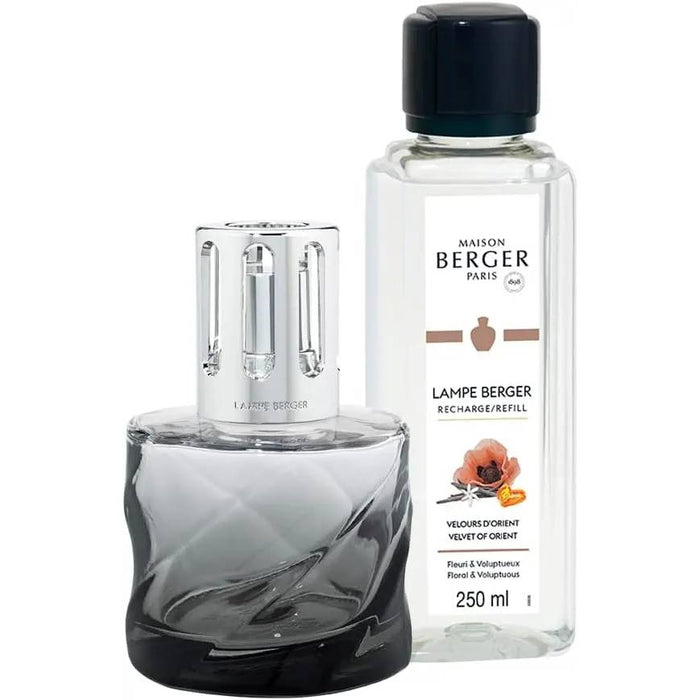MAISON BERGER Cofanetto Lampada Catalitica Spirale - Noire Con 250Ml Velours D'Orient - 4781