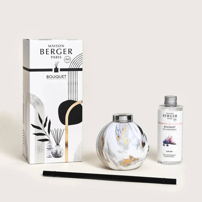 MAISON BERGER Diffusore A Bastoncini Bouquet Marbrure Blanc Con 200Ml Liliflora - 7771