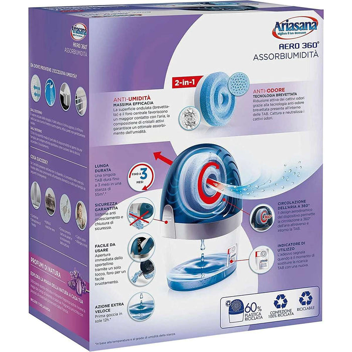 ARIASANA Kit Assorbiumidità Con Ricarica Lavanda - HEN2631639