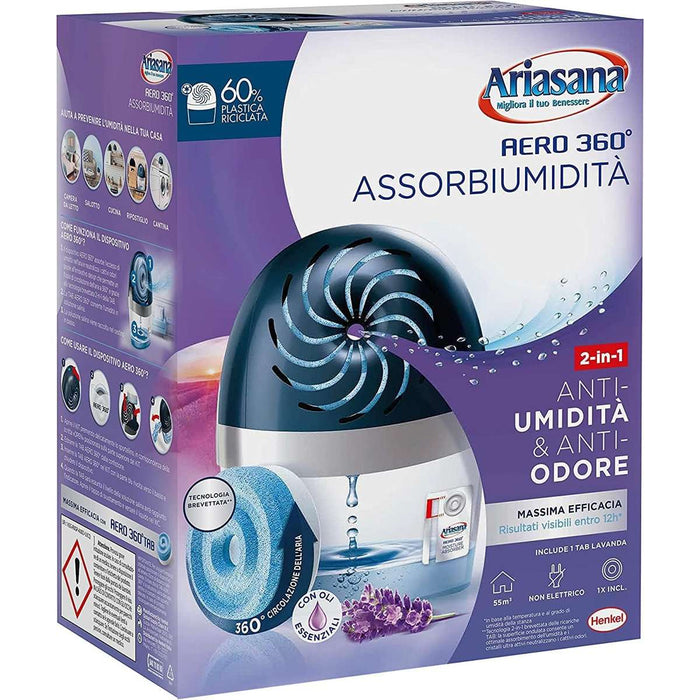 ARIASANA Kit Assorbiumidità Con Ricarica Lavanda - HEN2631639