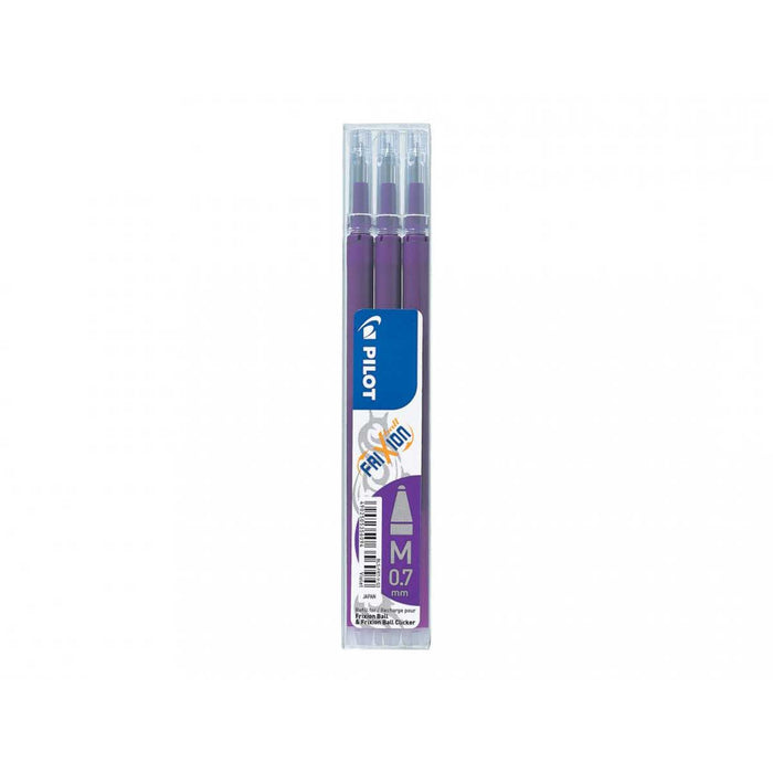 PILOT Set Da 3 Refill 0,7Mm Per Penne Cancellabili Frixion Ball Viola - PIL6478