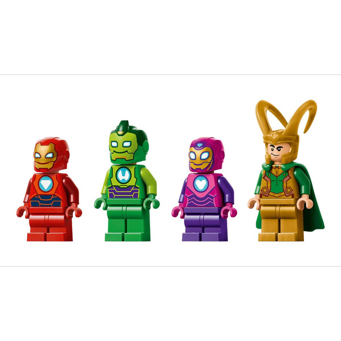 LEGO Loki Vs. Team Iron Man - 11211, Giocattolo Da Supereroi Con Action Figure Mech E 4 Minifigure, Regalo Bambini 4+