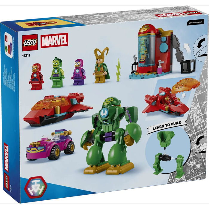 LEGO Loki Vs. Team Iron Man - 11211, Giocattolo Da Supereroi Con Action Figure Mech E 4 Minifigure, Regalo Bambini 4+