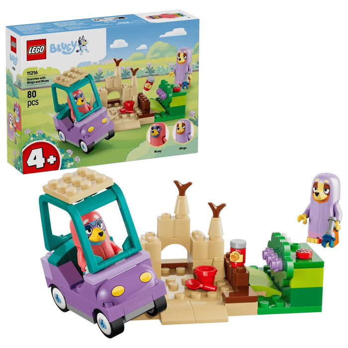 LEGO Nonne Con Bingo E Bluey - 11216, Giochi Didattici Con Macchina, 2 Minifigure E Giardino, Idea Regalo Per Bambini 4+
