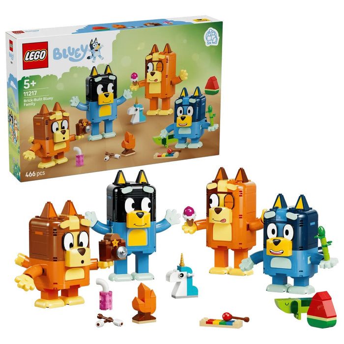 LEGO Famiglia Bluey In Mattoncini - 11217, Giochi Didattici Con 4 Personaggi E Accessori, Regalo Di Compleanno Bambini 5+