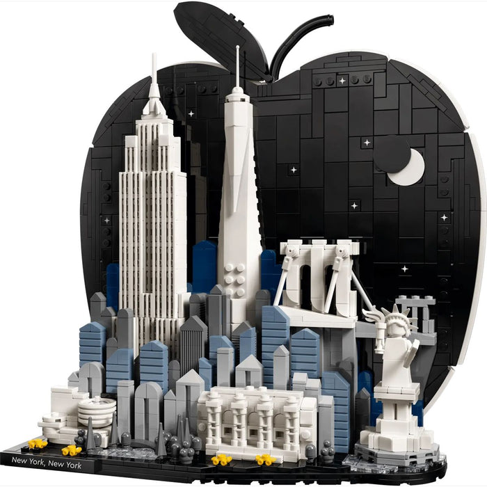 LEGO New York City – La Grande Mela - 21066, Kit Modellismo Da Adulti, Decorazione Con Monumenti, Regalo Fai Da Te