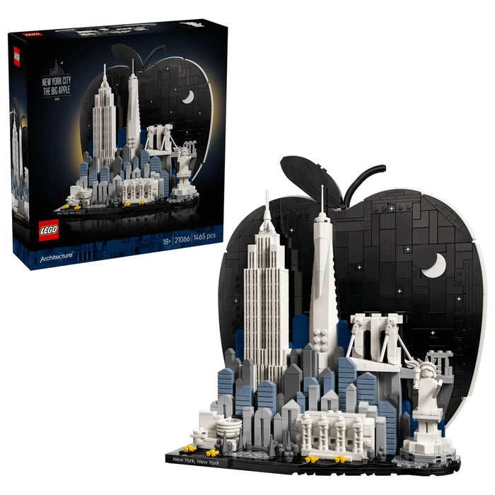 LEGO New York City – La Grande Mela - 21066, Kit Modellismo Da Adulti, Decorazione Con Monumenti, Regalo Fai Da Te