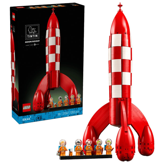 LEGO Razzo Lunare Di Tintin - 21367, Kit Modellismo Per Adulti, 5 Minifigure, Cane, Decorazioni Fai Da Te, Regalo Per Fan