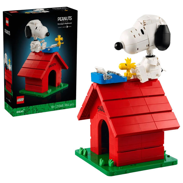 LEGO Peanuts: La Cuccia Di Snoopy - 21368, Kit Modellismo Da Esposizione Per Adulti Con Personaggi Di Snoopy E Woodstock