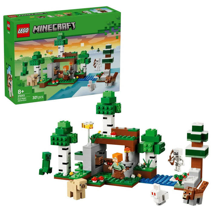 LEGO Avventura Della Prima Notte - 21593, Giocattolo Interattivo Con 7 Personaggi, Regalo Gamer E Bambini Da 8 Anni