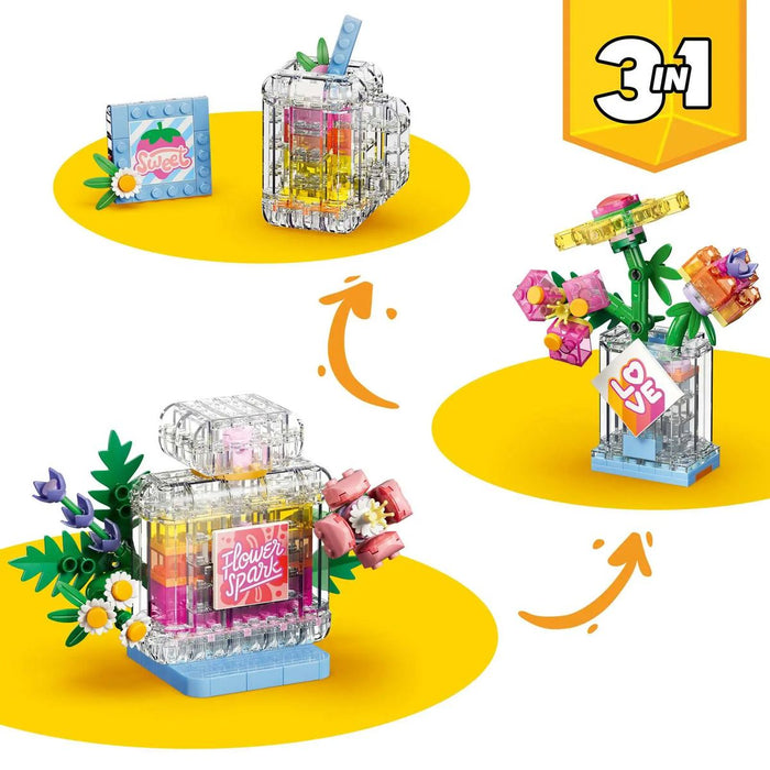 LEGO 3In1 Boccetta Di Profumo Con Decorazione Floreale - 31383, Gioco Da 8+ Trasformabile In Vaso Da Fiori O Frullato