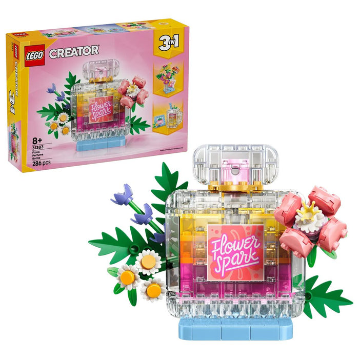 LEGO 3In1 Boccetta Di Profumo Con Decorazione Floreale - 31383, Gioco Da 8+ Trasformabile In Vaso Da Fiori O Frullato