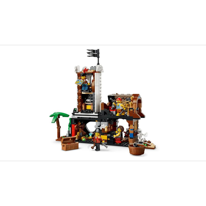 LEGO 3In1 Iconica Nave Da Pirata - 31387, Giocattolo Trasformabile In Castello O In 2 Barche Gemelle, Regalo Bambini 9+