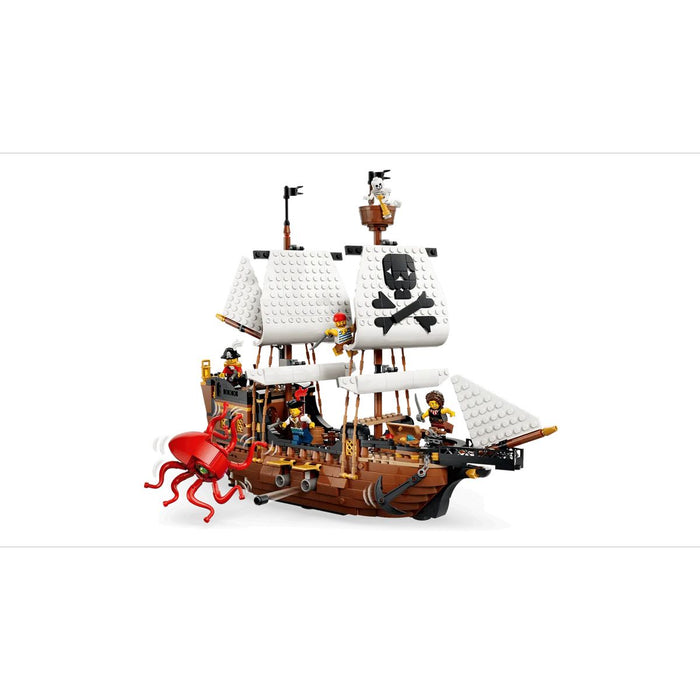LEGO 3In1 Iconica Nave Da Pirata - 31387, Giocattolo Trasformabile In Castello O In 2 Barche Gemelle, Regalo Bambini 9+