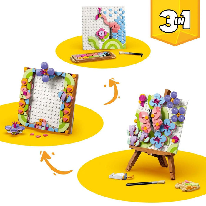 LEGO 3In1 Dipinto Floreale Decorativo - 31390, Gioco Trasformabile In Cornice O In Disegno Di Fenicottero, Regalo Da 8+