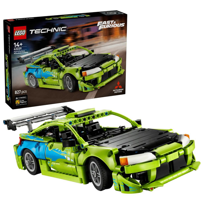 LEGO Auto Mitsubishi Eclipse Fast And Furious - 42229, Kit Modellismo Stem Da Collezione, Regalo Per Ragazzi Da 14+