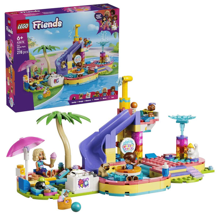 LEGO Divertente Giornata Al Parco Acquatico - 42676, Giocattolo Con Scivolo, 2 Mini Bamboline E 4 Animali, Regalo Da 6+
