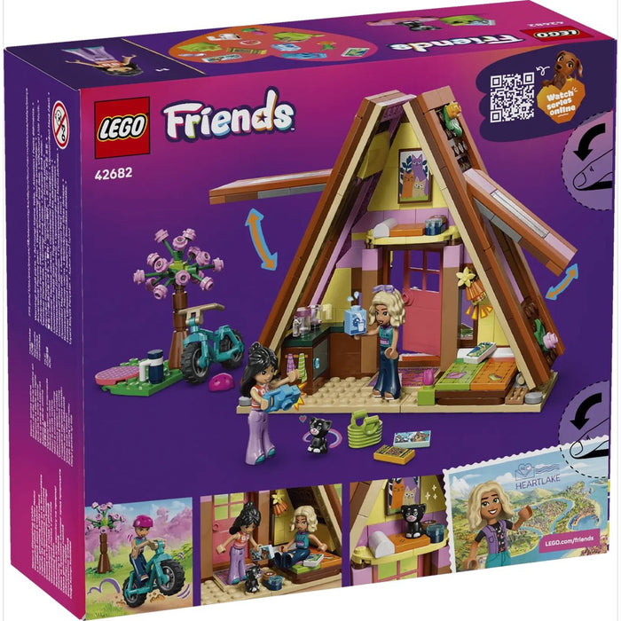 LEGO Cabina Glamping Nella Natura - 42682, Casa Giocattolo Con 2 Mini Bamboline, Gatto E Accessori, Regalo Bambini 6+