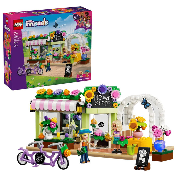LEGO Negozio Di Fiori Creativo - 42693, Giocattolo Con Fiori Finti, Bouquet, 2 Mini Bamboline E Accessori, Regalo Da 7+