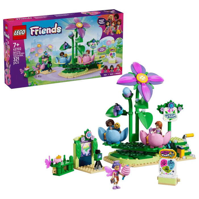 LEGO Giostra Delle Tazze Da Tè Floreali - 42702, Giocattolo Con 3 Mini Bamboline, Cabina Fotografica E Accessori, Da 7+