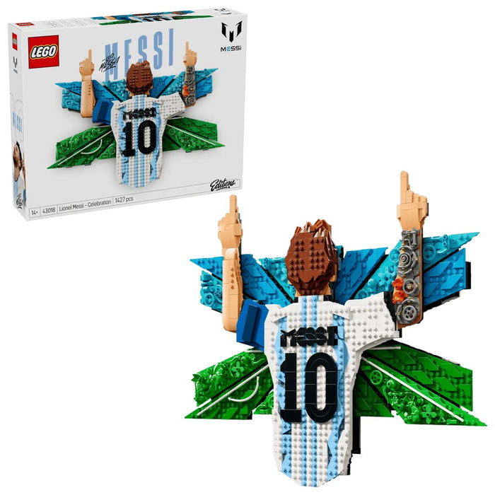 LEGO Lionel Messi – Celebrazione - 43018, Wall Art 3D Fai Da Te, Decorazione Da Parete, Regalo A Tema Calcio Da 14+