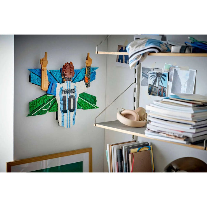 LEGO Lionel Messi – Celebrazione - 43018, Wall Art 3D Fai Da Te, Decorazione Da Parete, Regalo A Tema Calcio Da 14+