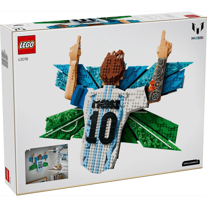 LEGO Lionel Messi – Celebrazione - 43018, Wall Art 3D Fai Da Te, Decorazione Da Parete, Regalo A Tema Calcio Da 14+