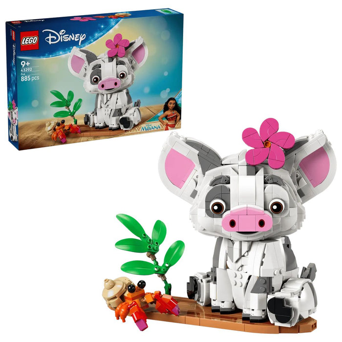 LEGO Pua Action Figure - 43292, Maialino Giocattolo Con Fiore, Granchio E Zattera, Regalo Per Bambini Da 9+