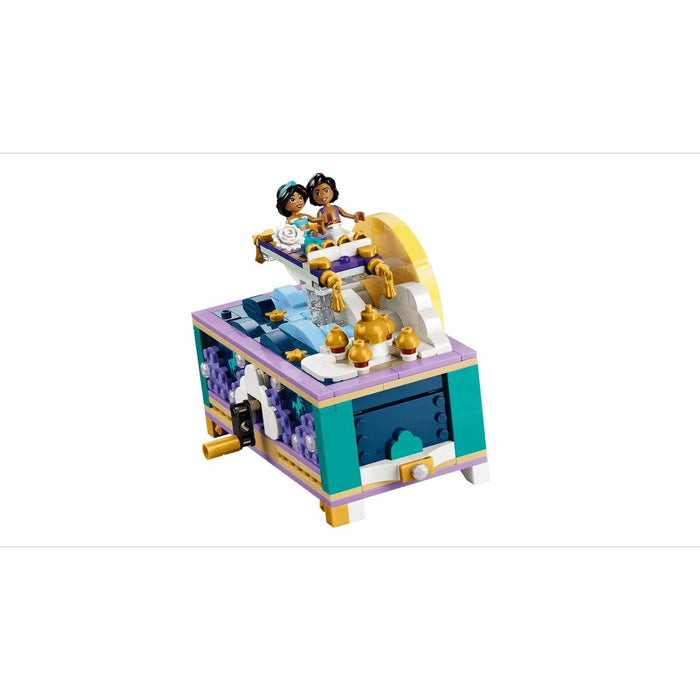 LEGO Box Gioielli Di Jasmine - 43295, Giocattolo Di Aladdin, 2 Mini Bamboline, 2 Anelli E Lampada, Regalo 6+