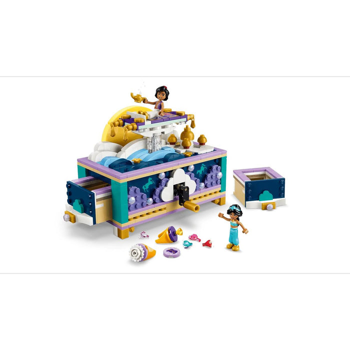 LEGO Box Gioielli Di Jasmine - 43295, Giocattolo Di Aladdin, 2 Mini Bamboline, 2 Anelli E Lampada, Regalo 6+