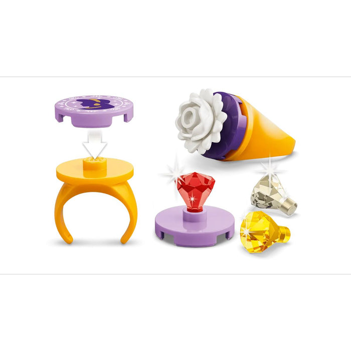 LEGO Box Gioielli Di Jasmine - 43295, Giocattolo Di Aladdin, 2 Mini Bamboline, 2 Anelli E Lampada, Regalo 6+