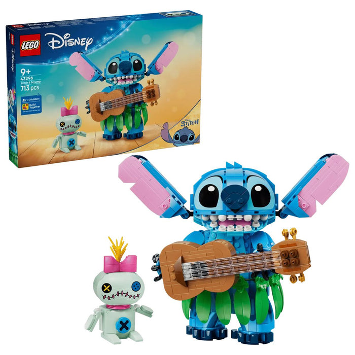 LEGO Stitch E Scrump - 43296, 2 Action Figure Giocattolo Con Accessori, Decorazione Cameretta, Regalo Per Bambini 9+