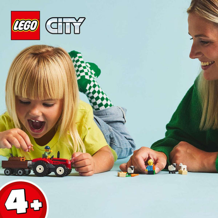 LEGO Trattore Agricolo Rosso Con Rimorchio E Pecore - 60461