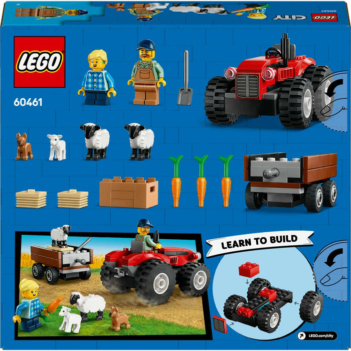 LEGO Trattore Agricolo Rosso Con Rimorchio E Pecore - 60461