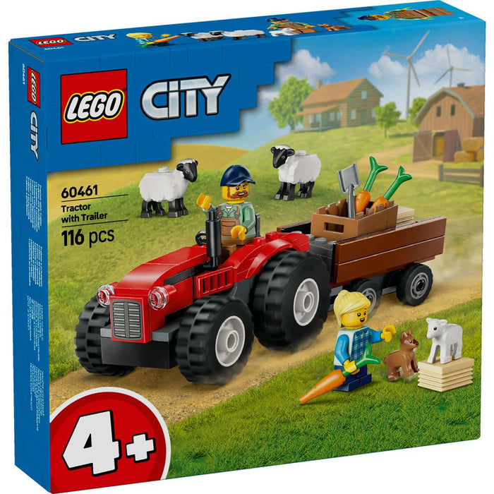 LEGO Trattore Agricolo Rosso Con Rimorchio E Pecore - 60461