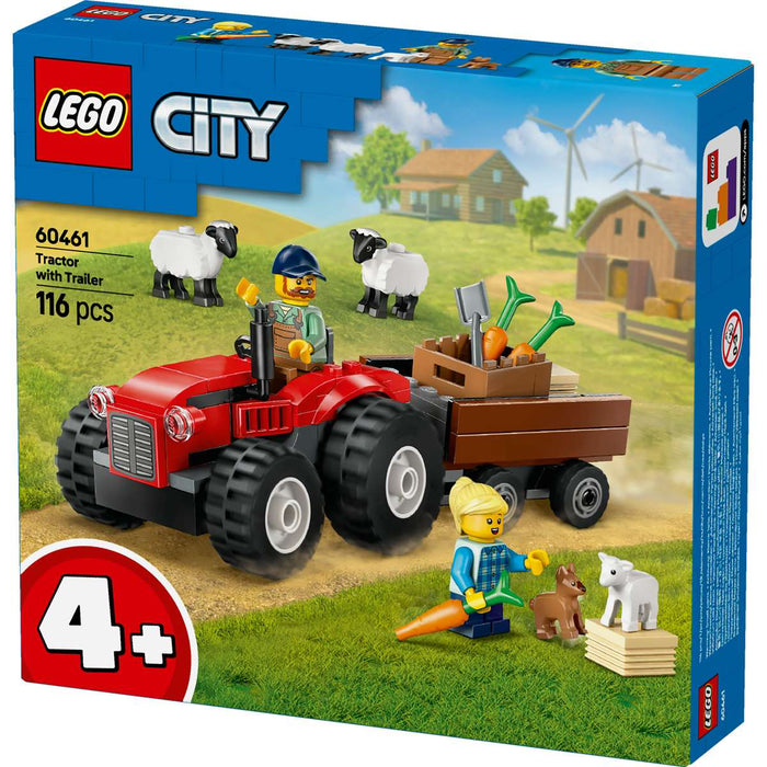 LEGO Trattore Agricolo Rosso Con Rimorchio E Pecore - 60461