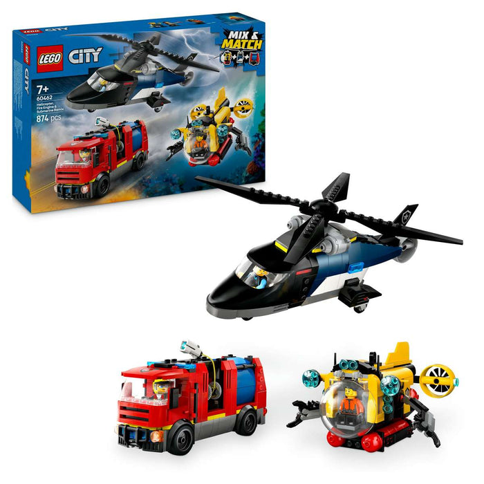 LEGO Elicottero Autopompa E Sottomarino - 60462