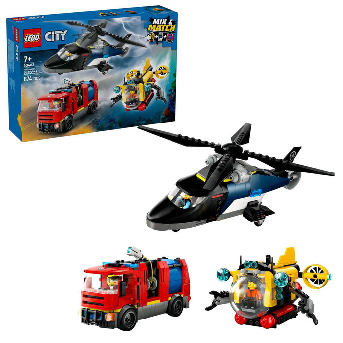 LEGO Elicottero Autopompa E Sottomarino - 60462