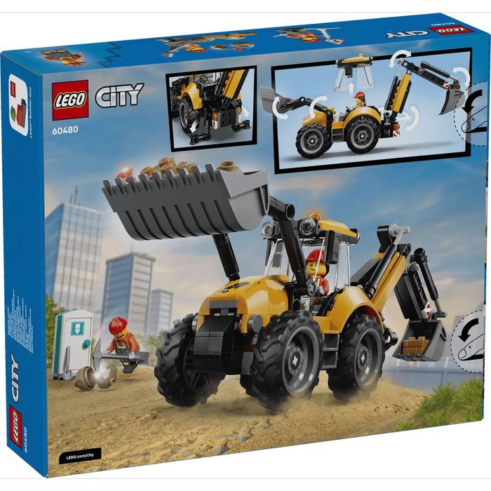 LEGO Scavatrice Da Cantiere Gialla - 60480, Veicolo Giocattolo Con 2 Minifigure, Benna E Braccio Funzionanti, Regalo Da 7+