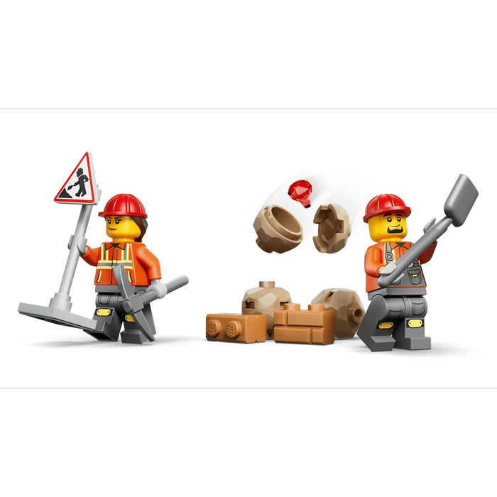 LEGO Scavatrice Da Cantiere Gialla - 60480, Veicolo Giocattolo Con 2 Minifigure, Benna E Braccio Funzionanti, Regalo Da 7+
