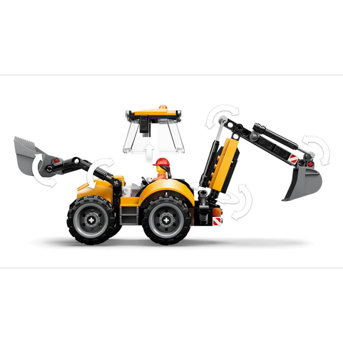 LEGO Scavatrice Da Cantiere Gialla - 60480, Veicolo Giocattolo Con 2 Minifigure, Benna E Braccio Funzionanti, Regalo Da 7+